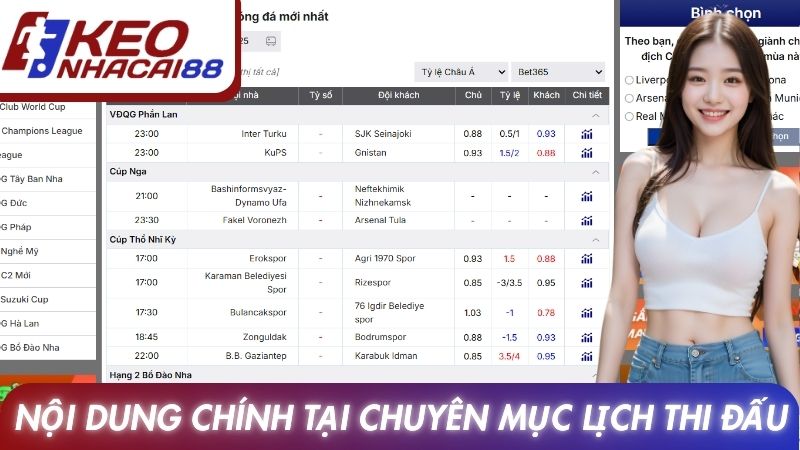 Nội dung chính tại chuyên mục Lịch Thi Đấu