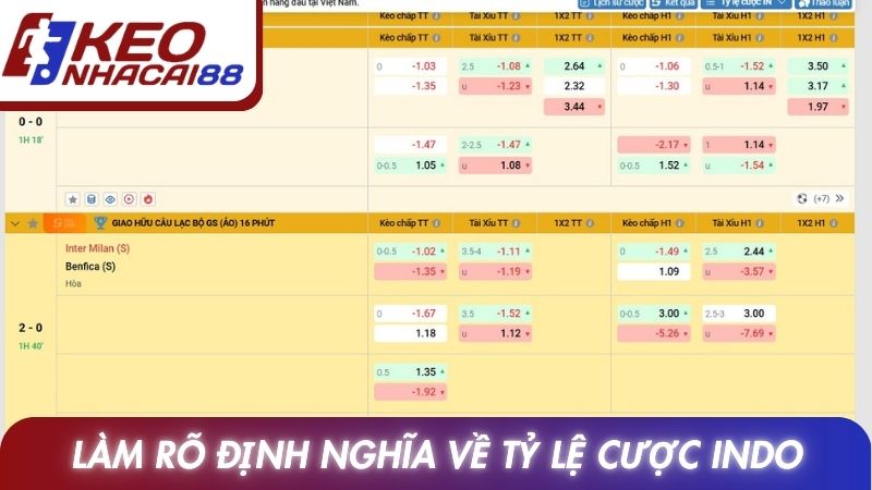 Làm rõ định nghĩa về tỷ lệ cược indo